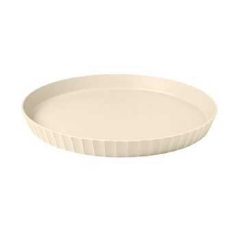 Vassoio Caffè Torta Antipasti in Polipropilene Ø 30 cm Colore Beige - Atena Blim