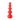 Candela Decorativa da Arredo Colore Rosso h 23 cm - Bubble