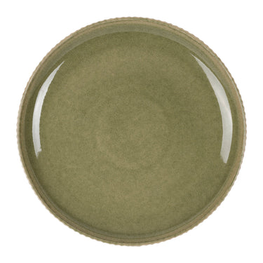 Set 6 Piatti Piani Colore Verde in Stoneware Ø 26 cm Carla Sage - COTE TABLE