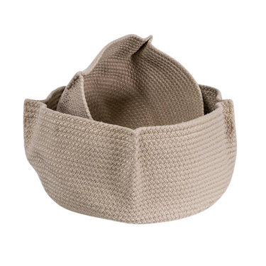 Cestino Portaoggetti da Tavola in  Fibre Naturali 21 cm Colore Beige