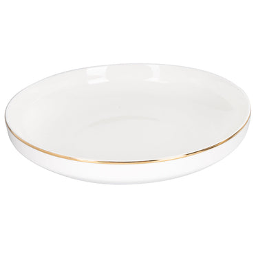 Servizio Piatti 12pz in ceramica Bone China - Luxury White Villa d'Este - Viron.it