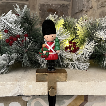 Porta calza di Natale Epifania Schiaccianoci con Ghirlanda ed Albero