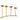 Portacandele T-light a Onda 7 Bracci in Metallo Colore Oro h 48 cm