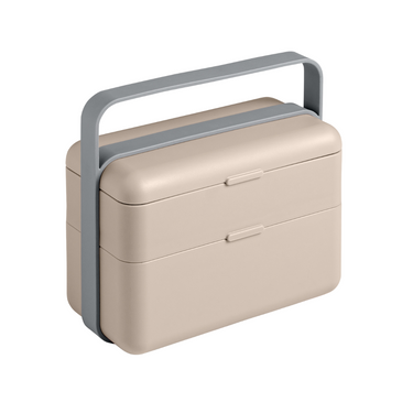 Set Portapranzo Lunchbox Ermetico Colore Tortora con Posate - Bauletto Blim