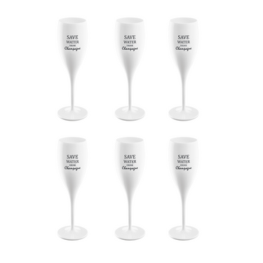 Set 6 Bicchieri Champagne 100 ml Colore Bianco - CHEERS No.1 Koziol