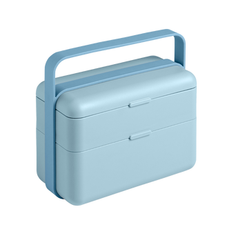 Portapranzo Set Lunchbox Ermetico Colore Blu con Posate - Bauletto Blim