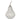 Decorazione Zucca in Vetro Trasparente con Perle in Rilievo h 30 cm