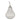 Decorazione Zucca in Vetro Trasparente con Perle in Rilievo h 30 cm