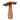 Fungo Decorativo Colore Marrone in Legno e Metallo h 16 cm