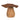 Decorazione Fungo in Legno e Metallo Colore Marrone 7 cm