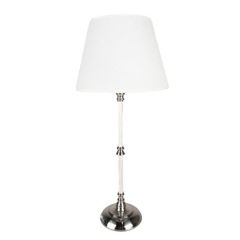 Lampada da tavolo Ø 18X44 CM colore Bianco e Argento - Viron.it