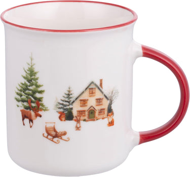 Set 6 Tazzine da Caffè Natale con Paesaggi Invernali Winter Village - Villa D'Este
