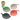 Set 4 Piattini Foglia Copribicchiere Finger Food Segnaposto Multicolore - LEAF ON Koziol