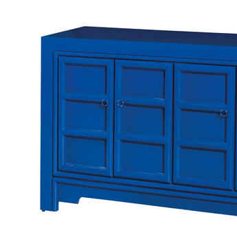 Madia in Legno di Mango 4 Ante Colore Blu Stile Orientale