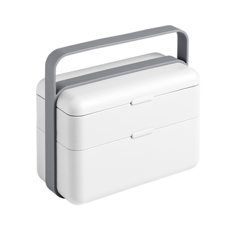 Set Portapranzo Lunchbox Ermetico Colore Bianco con Posate - Bauletto M Blim