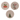 Set 6pz Sottobicchiere Natalizio Ricamato colore Beige Xmas - Villa D'Este