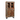 Credenza Vetrina in Legno Riciclato 4 Ante 2 Cassetti Colore Naturale