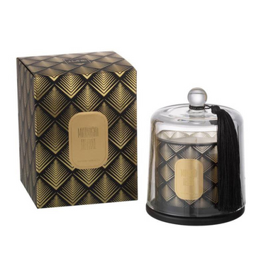 Candela Profumata con Bicchiere Decorato e Campana in Vetro Small 45 h - Deluxe: