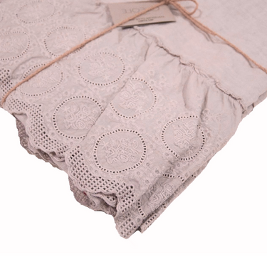 Tovaglia 6 Posti Rettangolare Lino Stonewashed Colore Rosa 140x180 cm - Betty