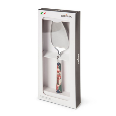 Paletta per Dolce in Acciaio e Porcellana Decorata - Vintage Christmas Excelsa