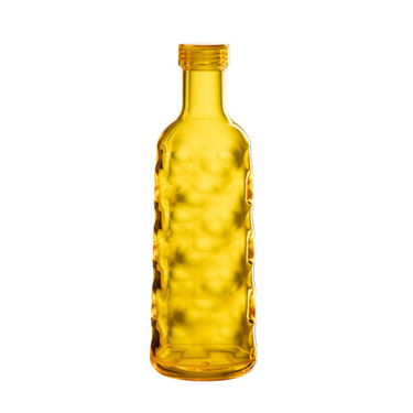 Bottiglia Acqua e Bevande in Resina Martellata Effetto Vetro Colore Giallo 1 l - Leonard