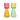 Set Decorativo 2 Portacandele T-light in Vetro Colore h 22 cm- Funlight