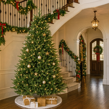 Albero di Natale PE-PVC h 240 cm Effetto Realistico con 2906 Rami e 3000 Led - Luxury