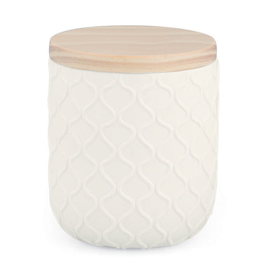 Barattolo Ceramica con Candela Profumazione Vaniglia -  ø 90 x 110 mm - Viron.it