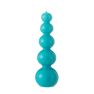 Candela Decorativa da Arredo  Colore Azzurro h 23 cm - Bubble