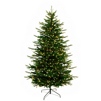 Albero di Natale Artificiale h 210 cm 400 Luci LED Integrate e 1257 Rami Realistici in PVC/PE - Verbier