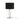 Lampada da Tavolo in Metallo Colore Silver e Paralume Colore Nero h 49 cm