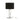 Lampada da Tavolo in Metallo Colore Silver e Paralume Colore Nero h 49 cm