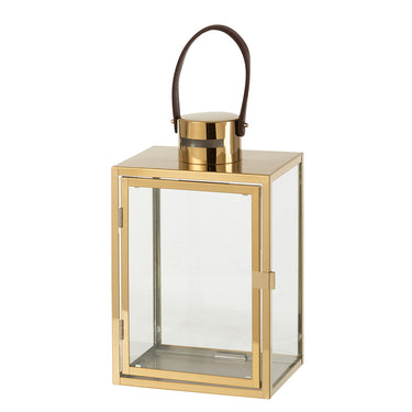 Lanterna in Metallo colore Oro con Vetro Trasparente - Small - Viron.it