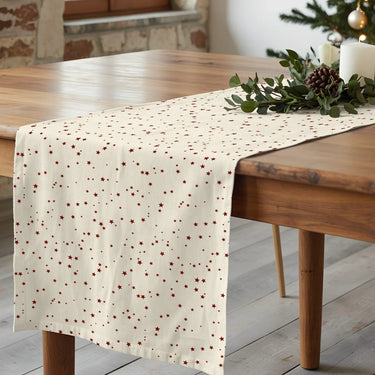 Runner di Natale Fantasia Stelline Rosse 150x50 cm - Merry Christmas 23