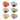 Set 18 Piatti in Porcellana Stoneware Multicolore - Cocoon