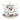 Teiera con Tazza  Motivo Floreale - 16x15x15 cm / 460 ml - Viron.it