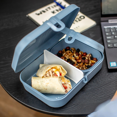 Set Porta Pranzo 3 Contenitori con Posate Colore Blu - Pascal Ready Koziol