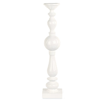 Candelabro Portacandela 1 Fuoco in Resina Colore Bianco h 70.5 cm - Viron.it