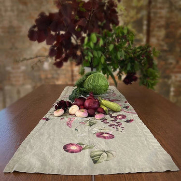 Runner da Tavola Floreale in Lino Blossom Garden