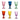 Set di 6 Calici Colori Assortiti in Pasta di Vetro Lavorataa - Viron.it