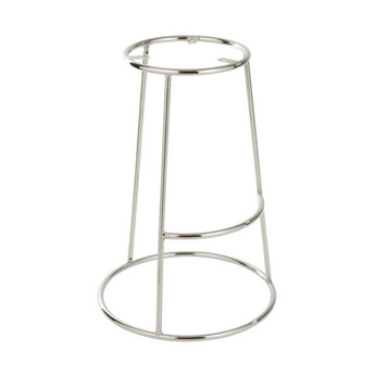 Base per Sgabello Alto da Bar con Struttura in Metallo Colore Argento h 68 cm