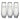 Set 6 Bicchieri  in Vetro Trasparente da 200 ml con Bordo Argento - Viron.it