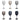 Set 6 Calici 650 ml in Vetro Satinato Happy Hour Stones - Villa d'Este