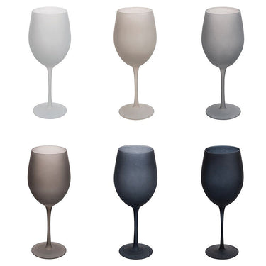 Set 6 Calici 650 ml in Vetro Satinato Happy Hour Stones - Villa d'Este