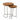 Set 2 Tavolini in Legno Teak Colore Naturale e Struttura in Metallo