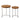 Set 2 Tavolini in Legno Teak Colore Naturale e Struttura in Metallo