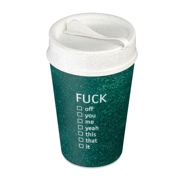 Thermo Mug 400ml ISO TO GO FUCK nature green - Viron.it