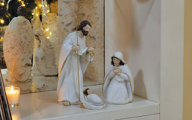Natività 3 soggetti colore Bianco -  h 135 mm - Viron.it