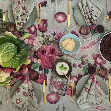 Tovaglia Floreale in Lino Blossom Garden 220X145 Cm