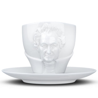 Tazza da Caffè lavorata a Mano con decoro Johann Wolfgang von Goethe - Talent - Viron.it